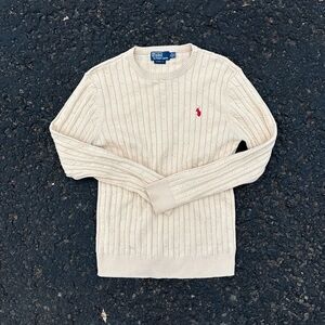 Polo by Ralph Lauren Beige Cable Knit Sweater